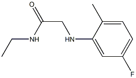 N-ethyl-2-[(5-fluoro-2-methylphenyl)amino]acetamide 结构式