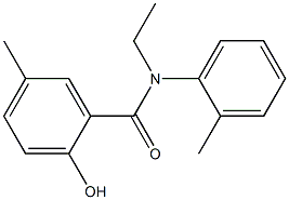 N-ethyl-2-hydroxy-5-methyl-N-(2-methylphenyl)benzamide 结构式