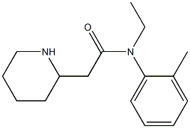 N-ethyl-N-(2-methylphenyl)-2-(piperidin-2-yl)acetamide 结构式