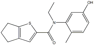 N-ethyl-N-(5-hydroxy-2-methylphenyl)-4H,5H,6H-cyclopenta[b]thiophene-2-carboxamide 结构式