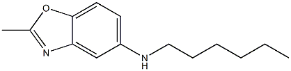 N-hexyl-2-methyl-1,3-benzoxazol-5-amine 结构式