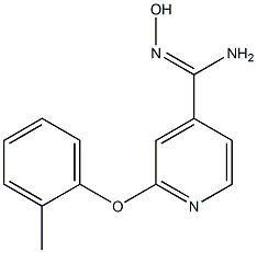 N'-hydroxy-2-(2-methylphenoxy)pyridine-4-carboximidamide 结构式