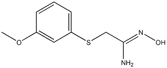 N'-hydroxy-2-[(3-methoxyphenyl)sulfanyl]ethanimidamide 结构式