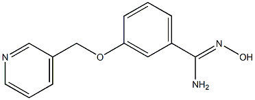 N'-hydroxy-3-(pyridin-3-ylmethoxy)benzenecarboximidamide 结构式