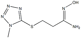 N'-hydroxy-3-[(1-methyl-1H-1,2,3,4-tetrazol-5-yl)sulfanyl]propanimidamide 结构式