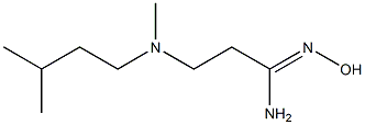 N'-hydroxy-3-[methyl(3-methylbutyl)amino]propanimidamide 结构式