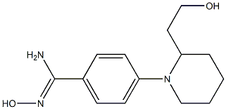 N'-hydroxy-4-[2-(2-hydroxyethyl)piperidin-1-yl]benzene-1-carboximidamide 结构式