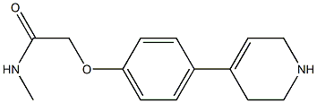 N-methyl-2-[4-(1,2,3,6-tetrahydropyridin-4-yl)phenoxy]acetamide 结构式