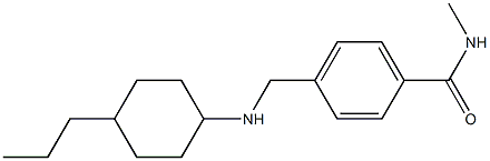 N-methyl-4-{[(4-propylcyclohexyl)amino]methyl}benzamide 结构式