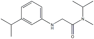 N-methyl-N-(propan-2-yl)-2-{[3-(propan-2-yl)phenyl]amino}acetamide 结构式