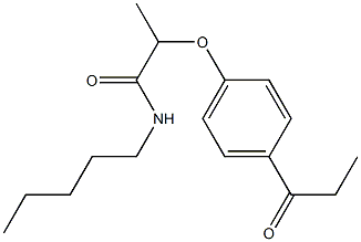 N-pentyl-2-(4-propanoylphenoxy)propanamide 结构式