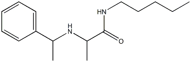 N-pentyl-2-[(1-phenylethyl)amino]propanamide 结构式