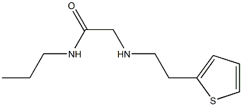 N-propyl-2-{[2-(thiophen-2-yl)ethyl]amino}acetamide 结构式