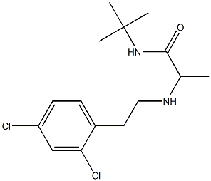 N-tert-butyl-2-{[2-(2,4-dichlorophenyl)ethyl]amino}propanamide 结构式