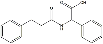 phenyl[(3-phenylpropanoyl)amino]acetic acid 结构式