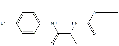 tert-butyl 2-[(4-bromophenyl)amino]-1-methyl-2-oxoethylcarbamate 结构式
