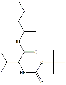 tert-butyl 2-methyl-1-{[(1-methylbutyl)amino]carbonyl}propylcarbamate 结构式