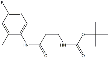 tert-butyl 3-[(4-fluoro-2-methylphenyl)amino]-3-oxopropylcarbamate 结构式