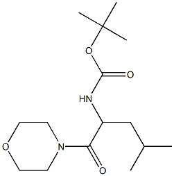 tert-butyl N-[4-methyl-1-(morpholin-4-yl)-1-oxopentan-2-yl]carbamate 结构式