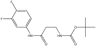 tert-butyl N-{2-[(3,4-difluorophenyl)carbamoyl]ethyl}carbamate 结构式