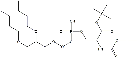 2-tert-Butoxycarbonylamino-3-[(2,3-dibutoxy-propoxy)-hydroxy-phosphoryloxy]-propionic acid tert-butyl ester 结构式