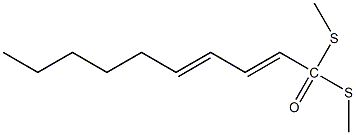 1,1-二甲硫基反、反-2,4-葵二烯醛 结构式