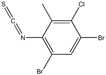 3-Chloro-4,6-dibromo-2-methylphenyl isothiocyanate 结构式