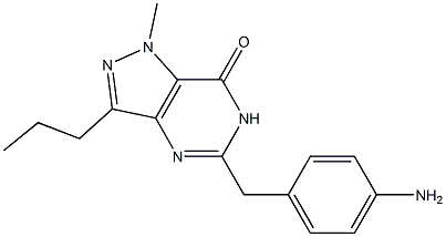 5-(4-AMINO-BENZYL)-1-METHYL-3-PROPYL-1,6-DIHYDRO-PYRAZOLO[4,3-D]PYRIMIDIN-7-ONE 结构式