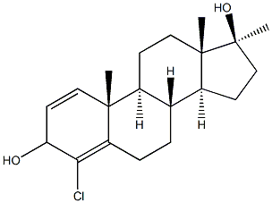 4-Chloro-17a-methyl-1,4-androstadiene-3,17-diol 结构式