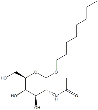 Octyl 2-Acetamido-2-Deoxy--D-Glucopyranoside 结构式