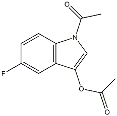 Acetic  acid  1-acetyl-5-fluoro-1H-indol-3-yl  ester 结构式