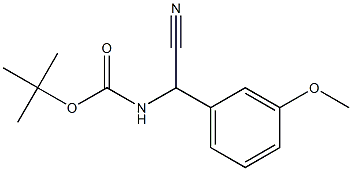 [Cyano-(3-methoxy-phenyl)-methyl]-carbamic acid tert-butyl ester 结构式