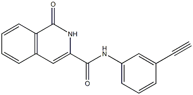 3-Isoquinolinecarboxamide,  N-(3-ethynylphenyl)-1,2-dihydro-1-oxo- 结构式