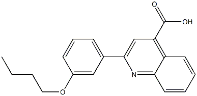 2-(3-butoxyphenyl)-4-quinolinecarboxylic acid 结构式