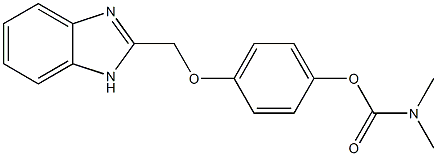 4-(1H-benzimidazol-2-ylmethoxy)phenyl dimethylcarbamate 结构式