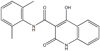 N-(2,6-dimethylphenyl)-4-hydroxy-2-oxo-1,2-dihydro-3-quinolinecarboxamide 结构式