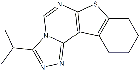 3-isopropyl-8,9,10,11-tetrahydro[1]benzothieno[3,2-e][1,2,4]triazolo[4,3-c]pyrimidine 结构式