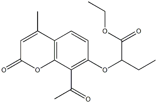 ethyl 2-[(8-acetyl-4-methyl-2-oxo-2H-chromen-7-yl)oxy]butanoate 结构式
