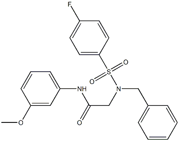 2-{benzyl[(4-fluorophenyl)sulfonyl]amino}-N-(3-methoxyphenyl)acetamide 结构式