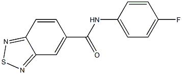 N-(4-fluorophenyl)-2,1,3-benzothiadiazole-5-carboxamide 结构式