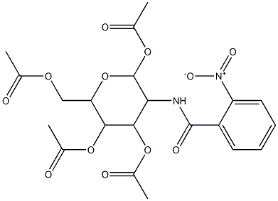 2,5-bis(acetyloxy)-6-[(acetyloxy)methyl]-3-({2-nitrobenzoyl}amino)tetrahydro-2H-pyran-4-yl acetate 结构式