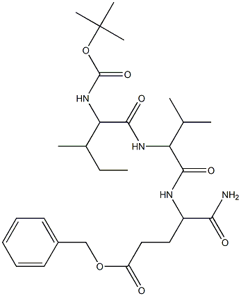 benzyl 12-(aminocarbonyl)-6-sec-butyl-9-isopropyl-2,2-dimethyl-4,7,10-trioxo-3-oxa-5,8,11-triazapentadecan-15-oate 结构式