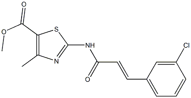 methyl 2-{[3-(3-chlorophenyl)acryloyl]amino}-4-methyl-1,3-thiazole-5-carboxylate 结构式