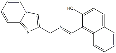 1-{[(imidazo[1,2-a]pyridin-2-ylmethyl)imino]methyl}-2-naphthol 结构式