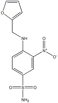 4-[(2-furylmethyl)amino]-3-nitrobenzenesulfonamide 结构式