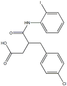 3-(4-chlorobenzyl)-4-(2-iodoanilino)-4-oxobutanoic acid 结构式