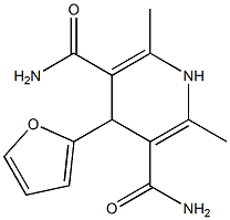 4-(2-furyl)-2,6-dimethyl-1,4-dihydro-3,5-pyridinedicarboxamide 结构式