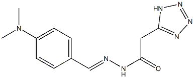 N'-[4-(dimethylamino)benzylidene]-2-(1H-tetraazol-5-yl)acetohydrazide 结构式