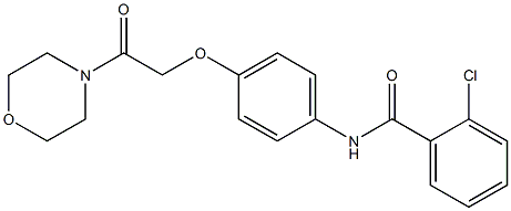 2-chloro-N-{4-[2-(4-morpholinyl)-2-oxoethoxy]phenyl}benzamide 结构式