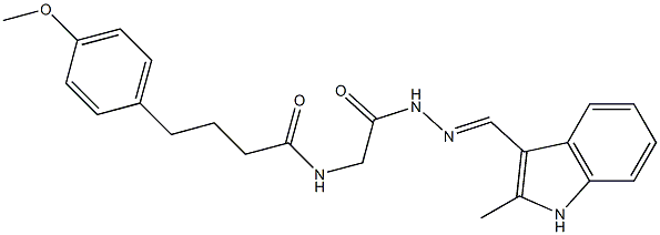 4-(4-methoxyphenyl)-N-(2-{2-[(2-methyl-1H-indol-3-yl)methylene]hydrazino}-2-oxoethyl)butanamide 结构式